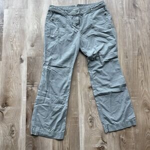 Ann Taylor 100% Cotton Straight Leg 12p‎ Women's Safari Chino Pants  Flap Pocket
